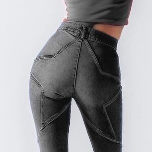 Revice Venus star butt skinny black gray jeans